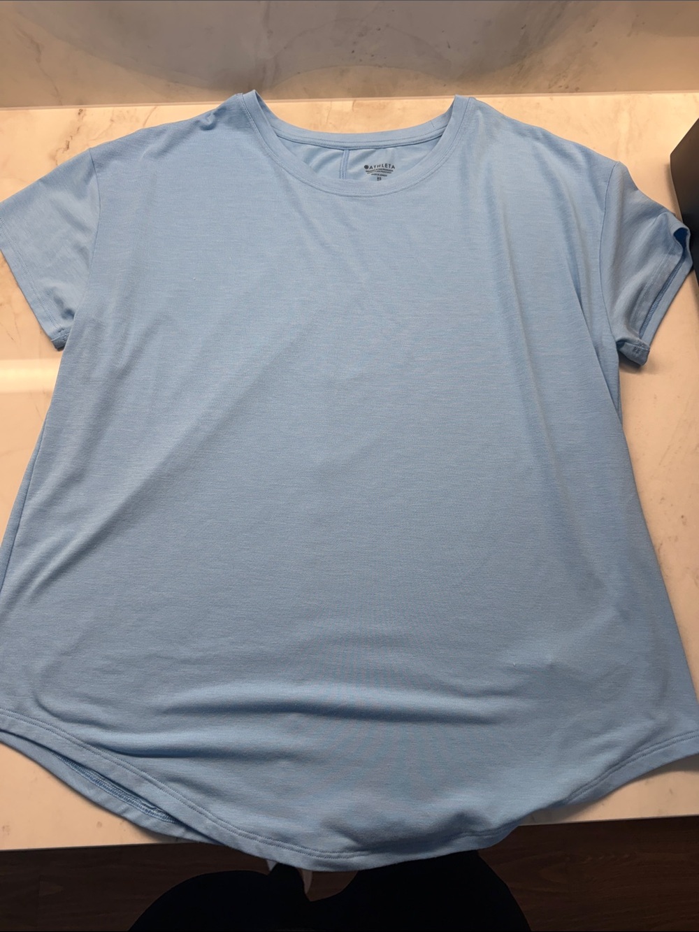 Athleta Sky Blue Short Sleeve Crew Tee